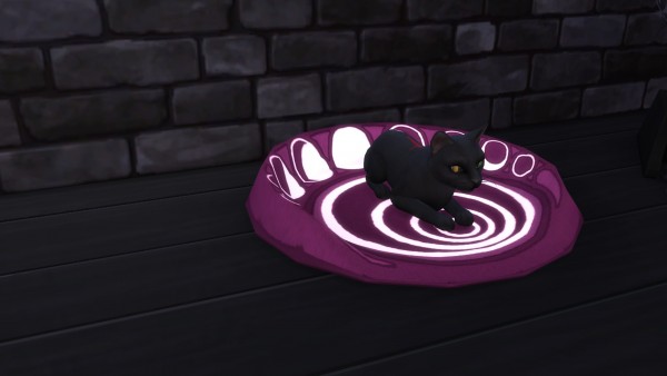  Mod The Sims: Glowing Magic Pet Bed by Serinion
