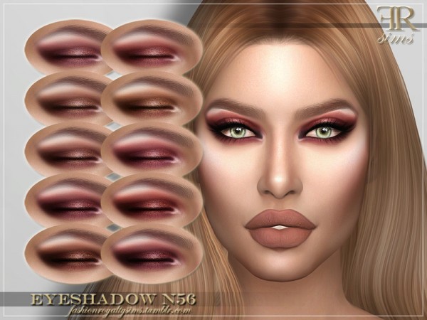  The Sims Resource: Eyeshadow N56 by FashionRoyaltySims