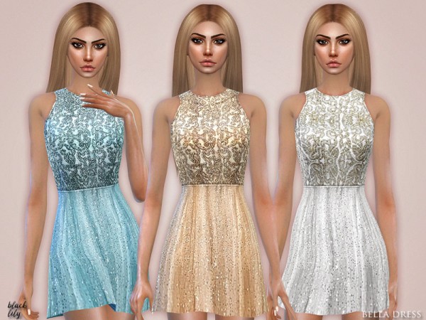  The Sims Resource: Bella Dress by Black Lily