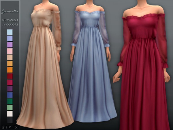  The Sims Resource: Samantha Dress by Sifix