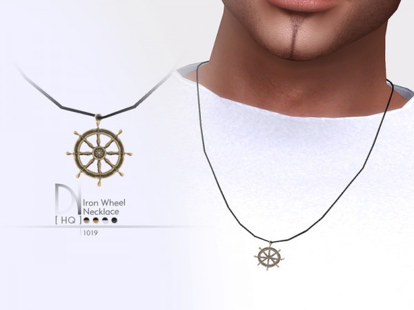  The Sims Resource: Iron Wheel Necklace by DarkNighTt
