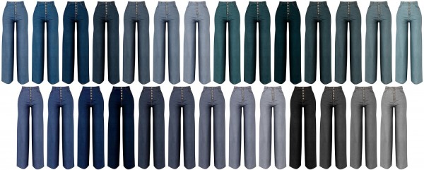Lazyeyelids: Button up wide leg jeans