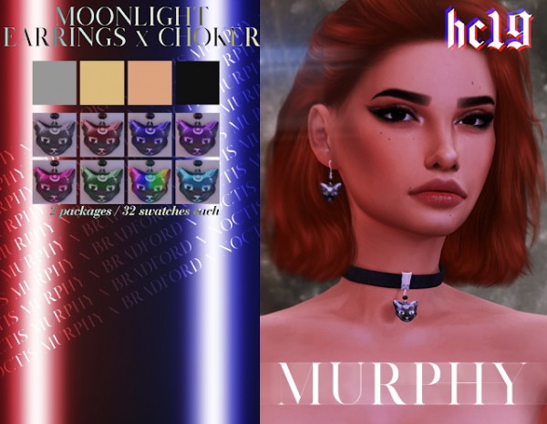  Murphy: Moonlight Earrings and Choker by Victoria