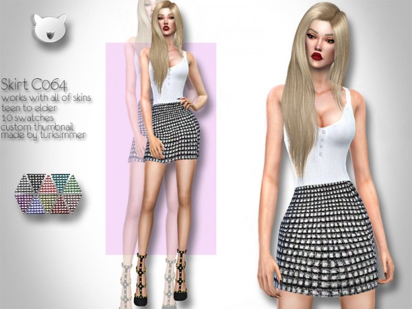  The Sims Resource: Skirt C064 by turksimmer