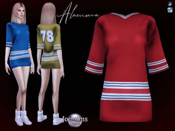  The Sims Resource: Alaenma Tshirt dress by jomsims