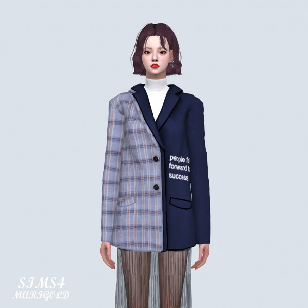  SIMS4 Marigold: Lettering Double Jacket