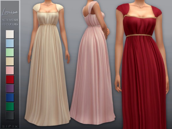  The Sims Resource: Louisa Dress by Sifix