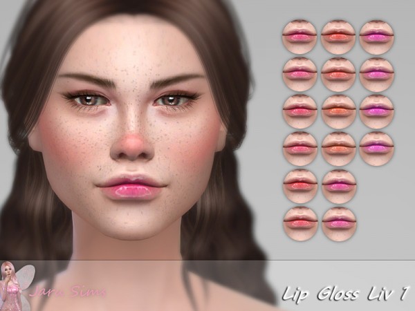  The Sims Resource: Lip Gloss Liv 1 by Jaru Sims