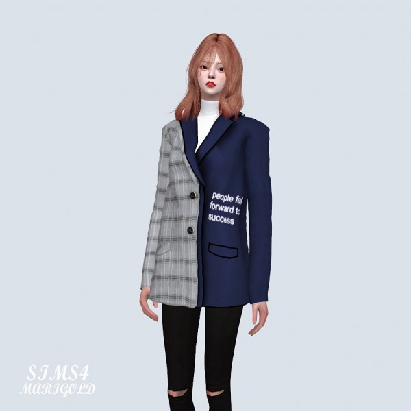  SIMS4 Marigold: Lettering Double Jacket