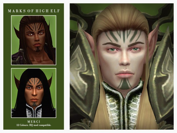  The Sims Resource: Marks Of High Elf by Merci