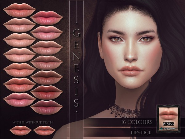  The Sims Resource: Genesis Lipstick by RemusSirion