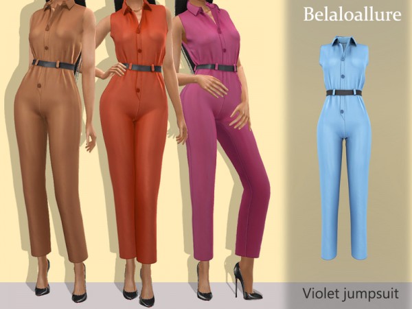  The Sims Resource: Violet jumpsuit by belal1997