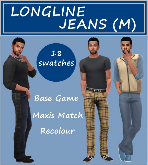  Sims 4 Sue: Longline Jeans