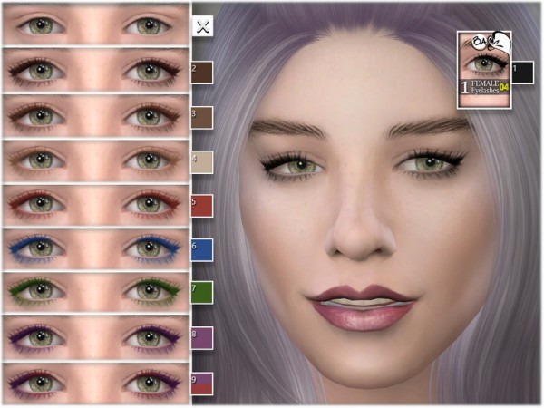  The Sims Resource: Female eyelashes 04 by BAkalia