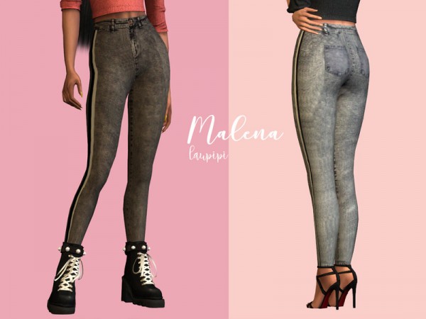  The Sims Resource: Malena Jeans by laupipi