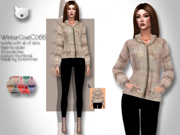 The Sims Resource: Winter Coat C066 by turksimmer • Sims 4 Downloads