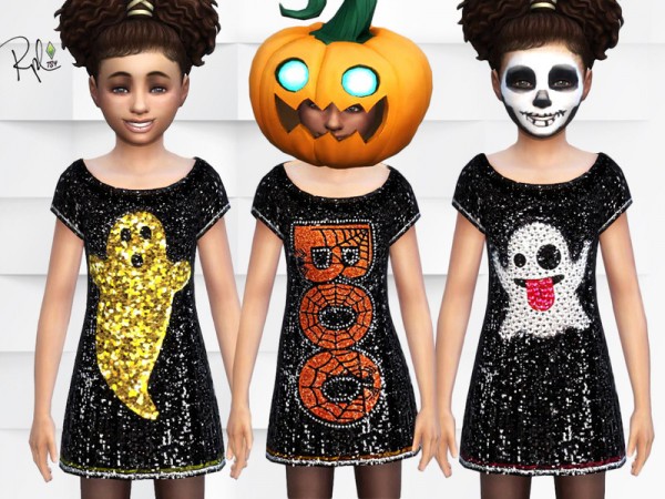  The Sims Resource: Halloween Girls Dresses by RobertaPLobo
