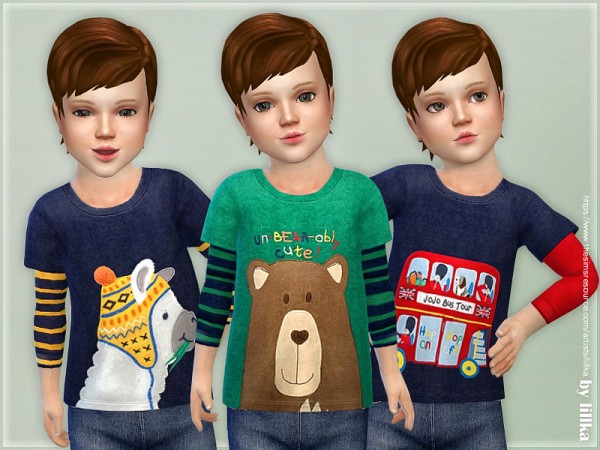  The Sims Resource: Sweatshirt for Toddler Boys by lillka