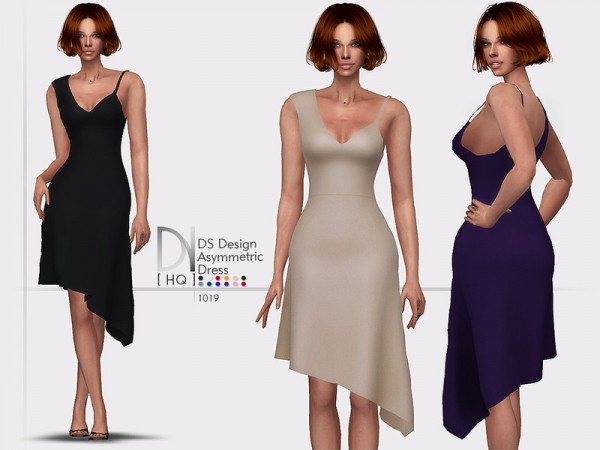  The Sims Resource: Design Asymmetric Dress by DarkNighTt