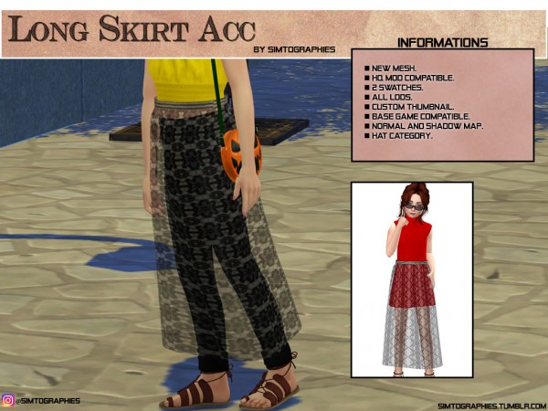  Simtographies: Long Skirt Acc