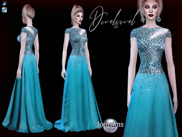  The Sims Resource: Dwelswel dress by jomsims