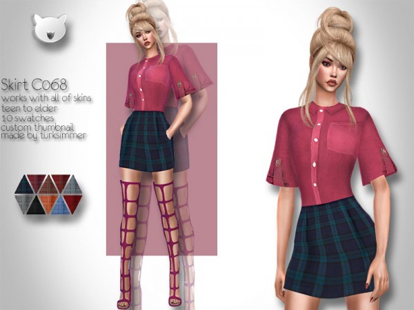 The Sims Resource: Skirt C068 by turksimmer