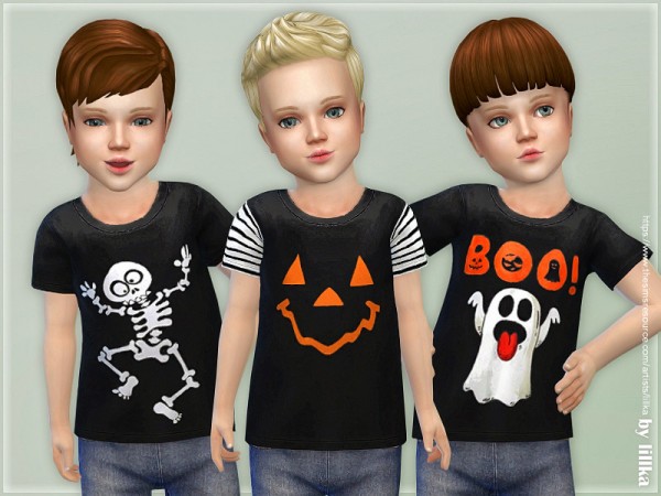  The Sims Resource: Boy Halloween T Shirt by lillka
