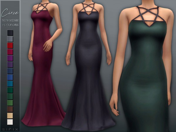  The Sims Resource: Circe Gown by Sifix