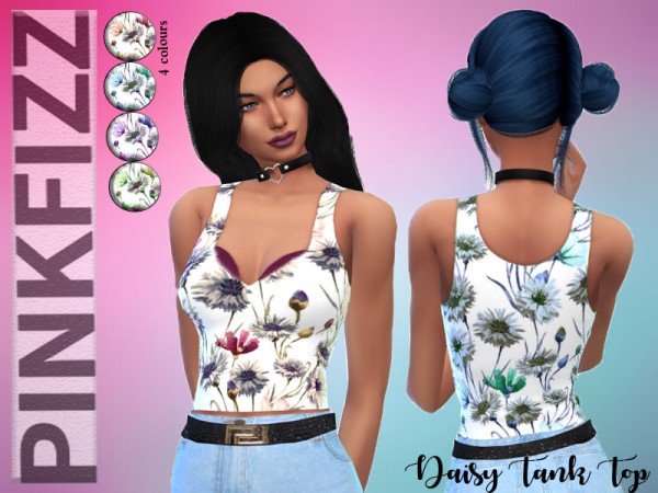  The Sims Resource: Daisy Tank Top by Pinkfizzzzz