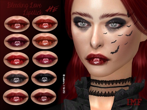  The Sims Resource: Bleeding Love Lipstick by IzzieMcFire