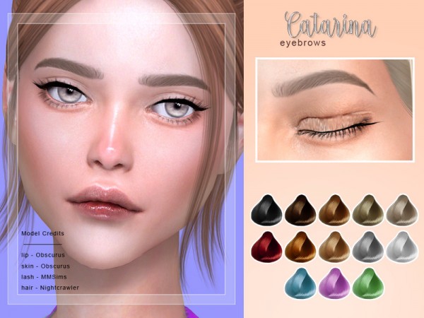  The Sims Resource: Catarina Female Brows by Screaming Mustard