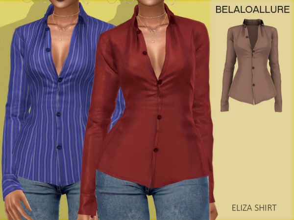  The Sims Resource: Eliza shirt by belal1997