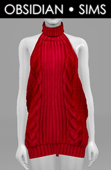  Obsidian Sims: Backless Sweater