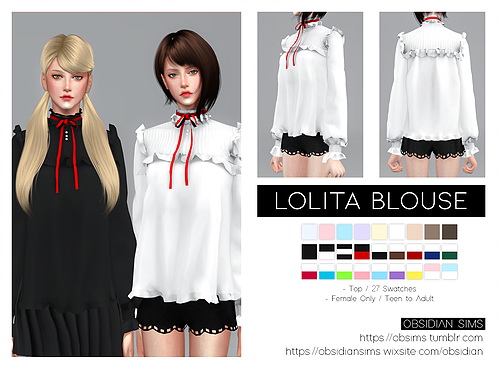  Obsidian Sims: Lolita Blouse