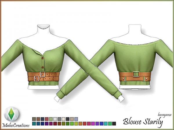  The Sims Resource: Blouse Starily by MahoCreations