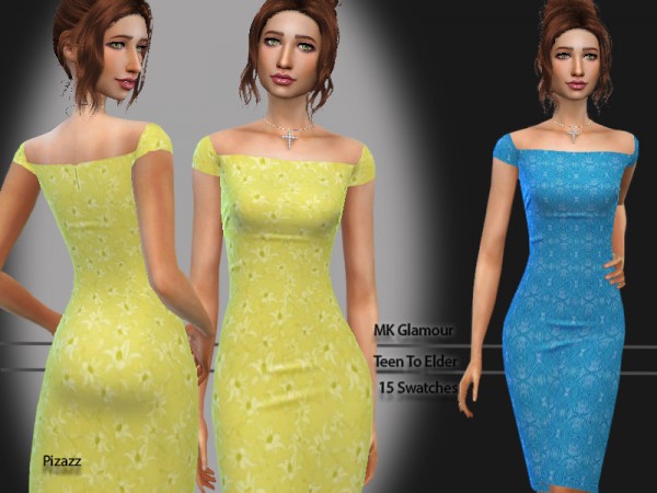  The Sims Resource: MK Glamour Dress by pizazz