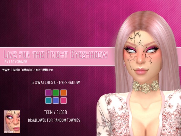  The Sims Resource: Live for the Fright Eyeshadow by LadySimmer94