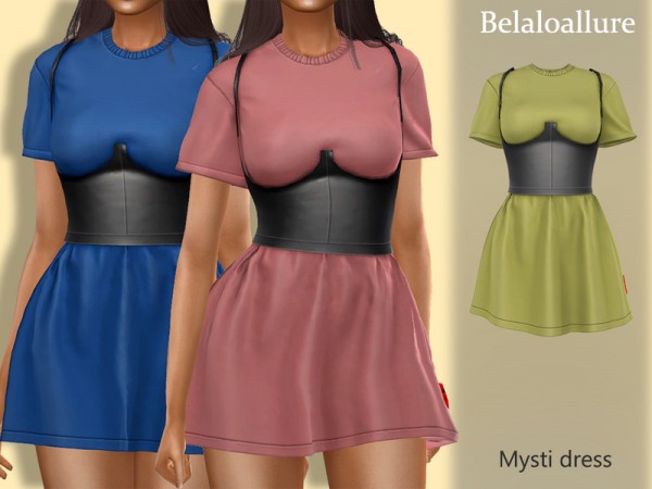  The Sims Resource: Mysti dress by belal1997