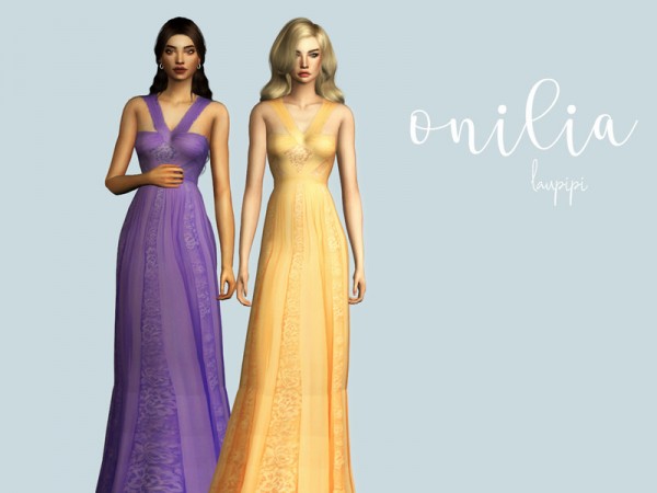  The Sims Resource: Onilia Dress by  Laupipi