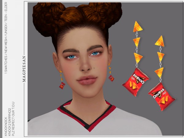  The Sims Resource: Knock Earrings 12 by magpiesan
