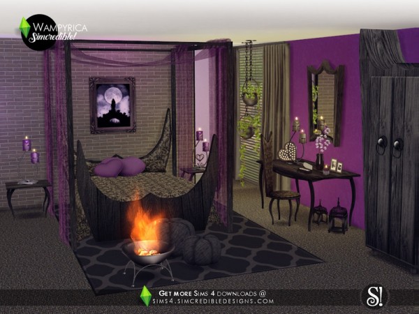  The Sims Resource: Wampyrica bedroom by SIMcredible!