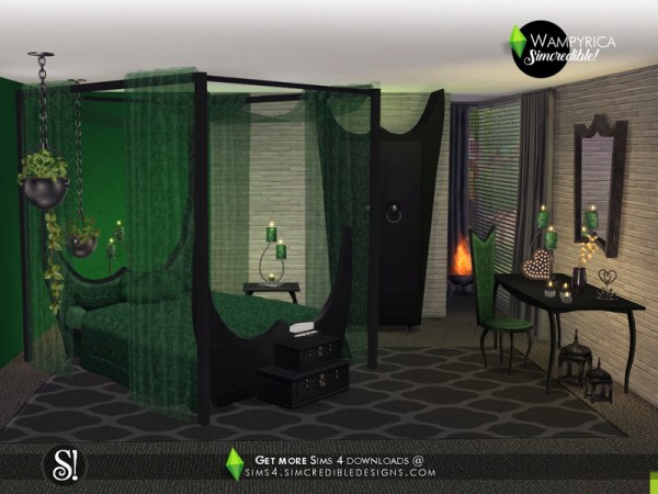  The Sims Resource: Wampyrica bedroom by SIMcredible!