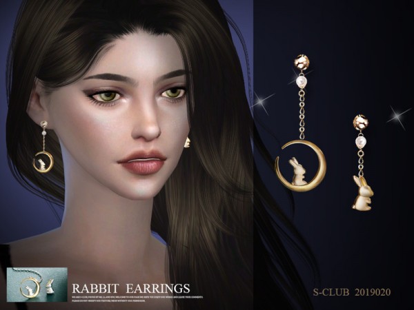  The Sims Resource: Earrings 201920 by S Club
