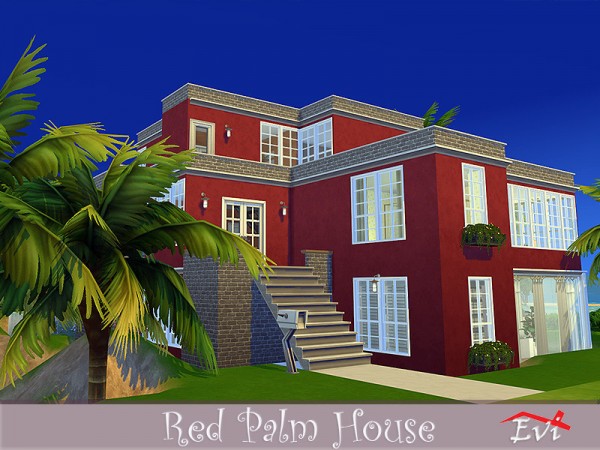  The Sims Resource: Red Palm House by evi