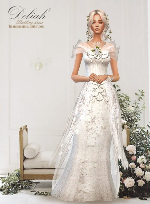  Hoanglap Sims: Deliah Wedding Dress