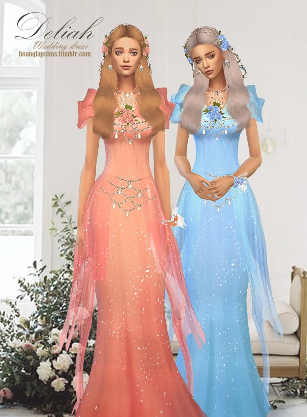  Hoanglap Sims: Deliah Wedding Dress