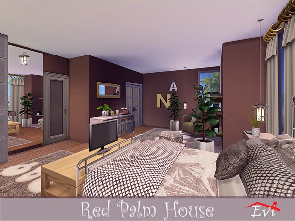  The Sims Resource: Red Palm House by evi