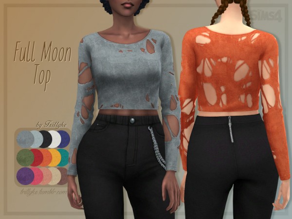  The Sims Resource: Full Moon Top by Trillyke