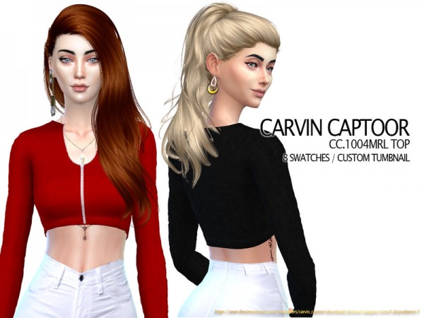  The Sims Resource: 1004MRL Top by carvin captoor