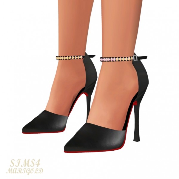  SIMS4 Marigold: High Chain Strap High Heel